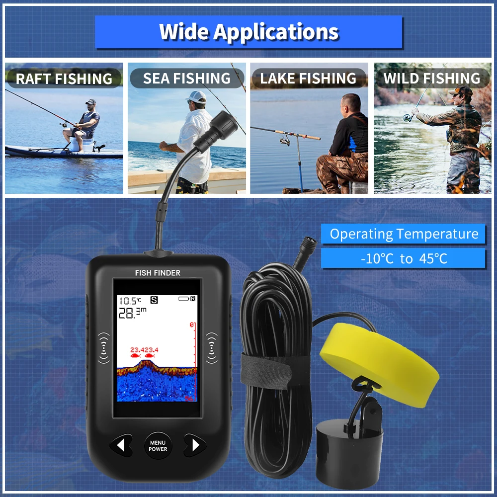 Sonda de Pesca Erchang XF03, 4 - Fish Finder Portable reseña y precio