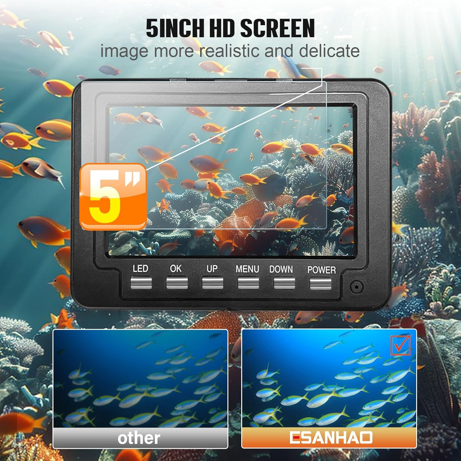 Cámara submarina para pesca  - - Fish Finder Portable reseña y precio